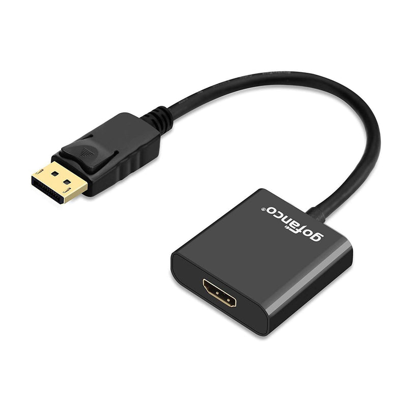  [AUSTRALIA] - gofanco DisplayPort to HDMI Adapter - Black Male to Female DP to HDMI Converter for DisplayPort Enabled Desktops and Laptops to Connect to HDMI Displays (DPHDMI)