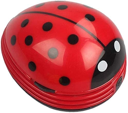 [AUSTRALIA] - E ECSEM Cute Portable Cartoon Mini Desktop Vacuum Desk Dust Cleaner Crumb Sweeper(Red#002) Red#002