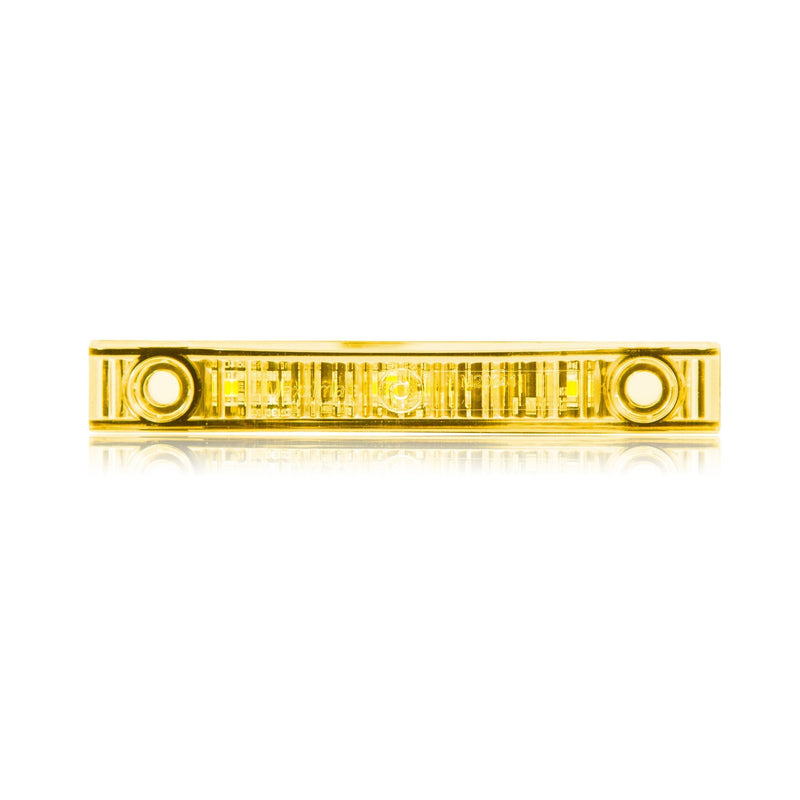  [AUSTRALIA] - Maxxima M20341YCL 7 LED 4" Rectangular Amber Clear Leans Low Profile Clearance Marker Light Amber Clear Lens