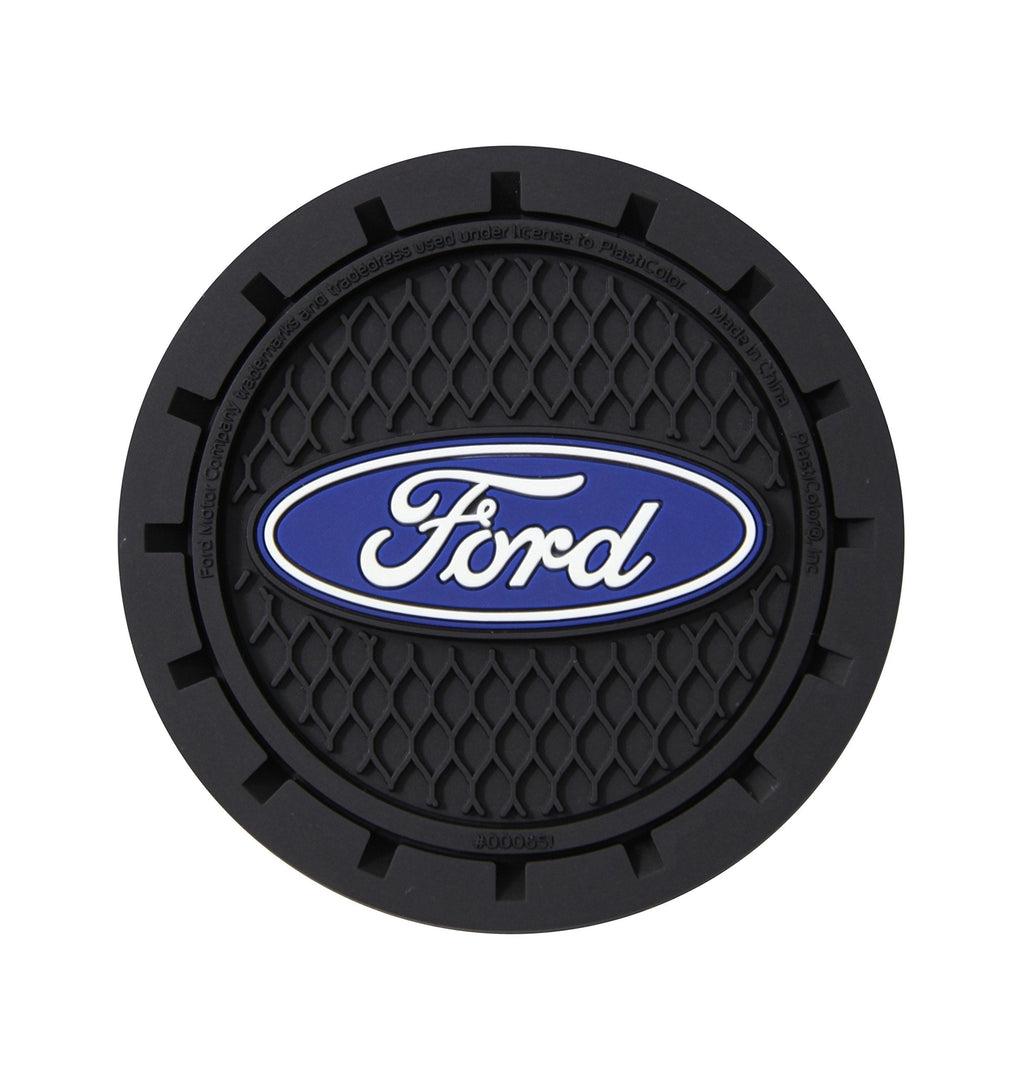  [AUSTRALIA] - Plasticolor 000651R01 Ford Oval Auto Car Truck SUV Cup Holder Coaster 2-Pack