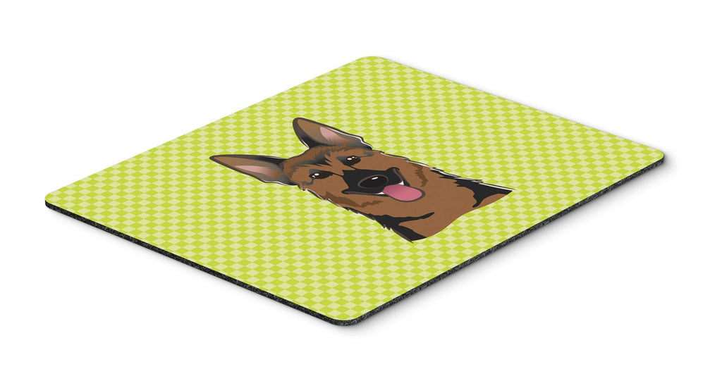 Caroline's Treasures BB1273MP Checkerboard Lime Green German Shepherd Mouse Pad, Hot Pad or Trivet, Large, Multicolor - LeoForward Australia