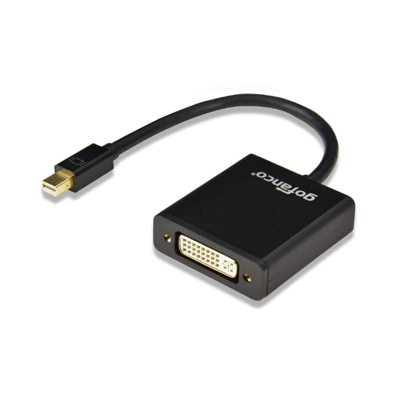  [AUSTRALIA] - gofanco Mini DisplayPort to DVI Adapter - Black Thunderbolt Compatible Male to Female – for MacBook, Mac Mini, Microsoft Surface Pro, Google Chromebook Pixel, and Laptops with a Mini DisplayPort