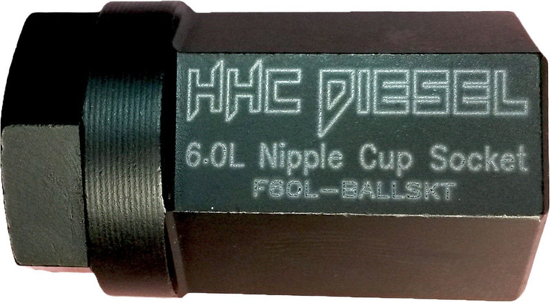 HHC Diesel ~ FORD 6.0L Nipple Cup/Ball Tube Socket ~High Pressure Oil Rail Tool with 1/2" Square Drive & F60L-BALSKT - LeoForward Australia