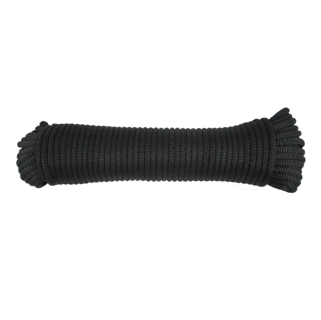  [AUSTRALIA] - Black Dacron Polyester Rope 3/16 X 100 Ft (#6)