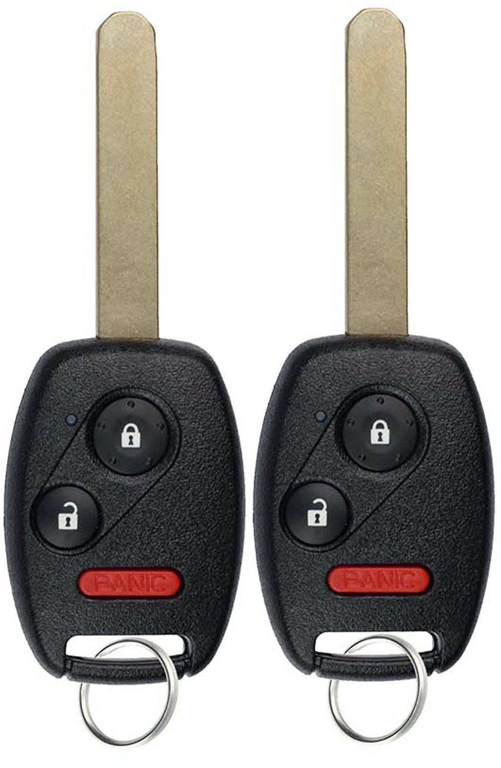  [AUSTRALIA] - KeylessOption Keyless Entry Remote Control Uncut Car Ignition Chip Key Fob Replacement for Honda Ridgeline Odyssey OUCG8D-380H-A (Pack of 2) black