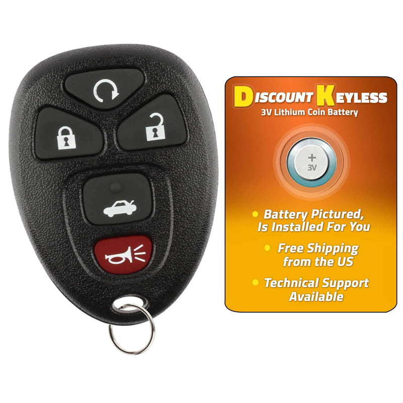  [AUSTRALIA] - Discount Keyless Replacement Key Fob Car Entry Remote For Chevy Impala Monte Carlo Lucerne DTS OUC60270, 15912860 Remote Single