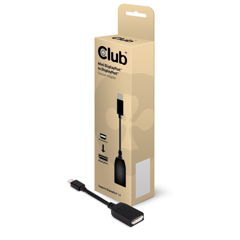 Club3D UltraAV Mini DisplayPort to DisplayPort Adapter Cable (CAC-1110), Black - LeoForward Australia