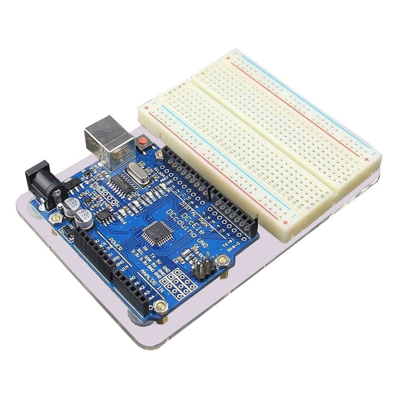  [AUSTRALIA] - JBtek Acrylic Transparent Base Plate & Terminal Optimizer Breadboard for Arduino UNO R3
