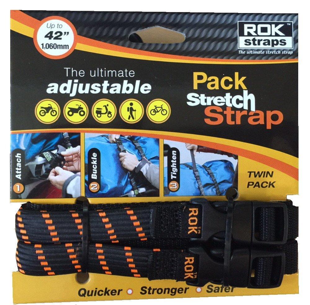 [AUSTRALIA] - ROK Straps ROK-10306 Black/Orange 12" - 42" Pack Adjustable Stretch Strap 1