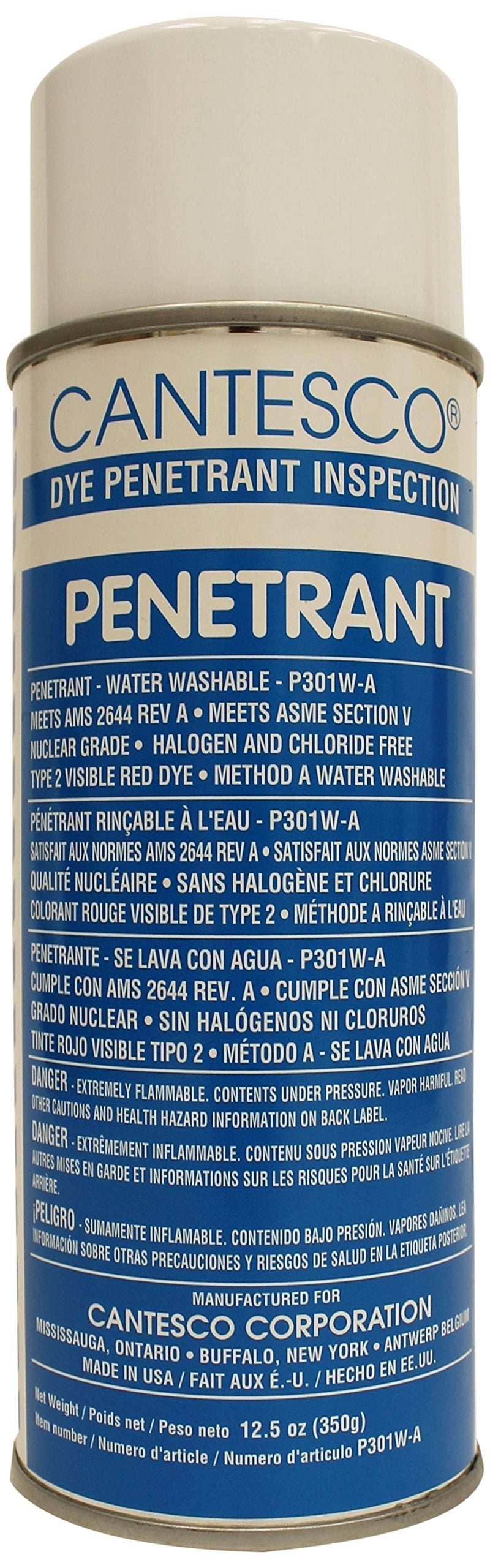  [AUSTRALIA] - CANTESCO P301W-A White Visible Dye Penetrant, Water Washable