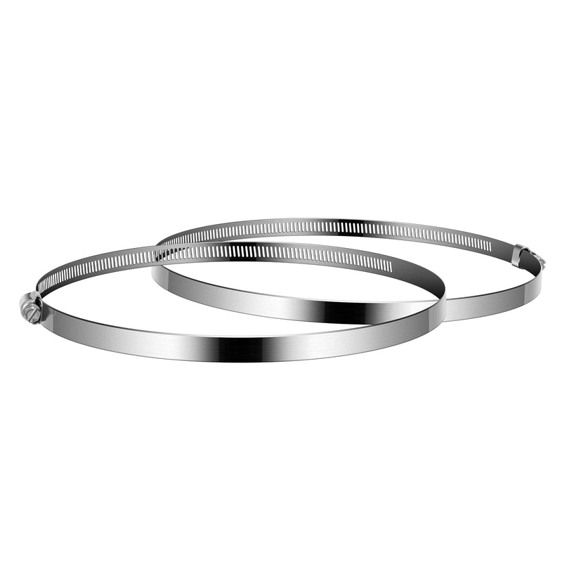  [AUSTRALIA] - VIVOSUN Stainless Steel Air Ducting Clamps, 4/6/8/12 Inch Adjustable Hose Clamps with Worm Drive for Ducting, Heating, Cooling, Exhaust, and Ventilation (Pack of 2) 8 inch