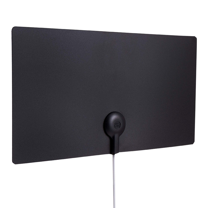  [AUSTRALIA] - GE Ultra Edge Indoor HD Digital TV Antenna, Long Range Smart TV Antenna, Slim Décor Reversible Black White Design, Supports 4K HD Smart TV VHF UHF, 6ft Coax HDTV Cable, 11264 Ultra Edge Wall mount