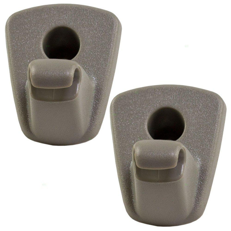  [AUSTRALIA] - Beige Sun Visor Retainer Clips Pair Set of Replacements for 05-07 Chrysler 300 Dodge 06-07 Charger & 07 Magnum 1EJ51BD1AA