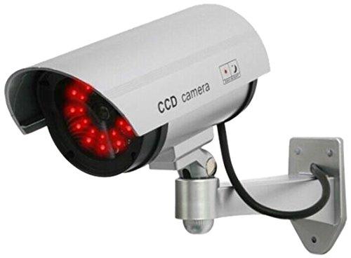  [AUSTRALIA] - UniquExceptional UDC4silver Fake Security Camera with 30 Illuminating LEDs (Silver) Standard Packaging