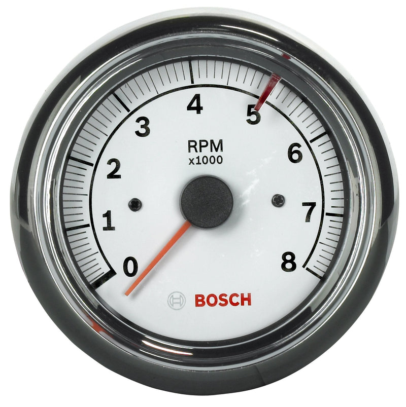  [AUSTRALIA] - Bosch SP0F000020 Sport II 3-3/8" Tachometer (White Dial Face, Chrome Bezel)