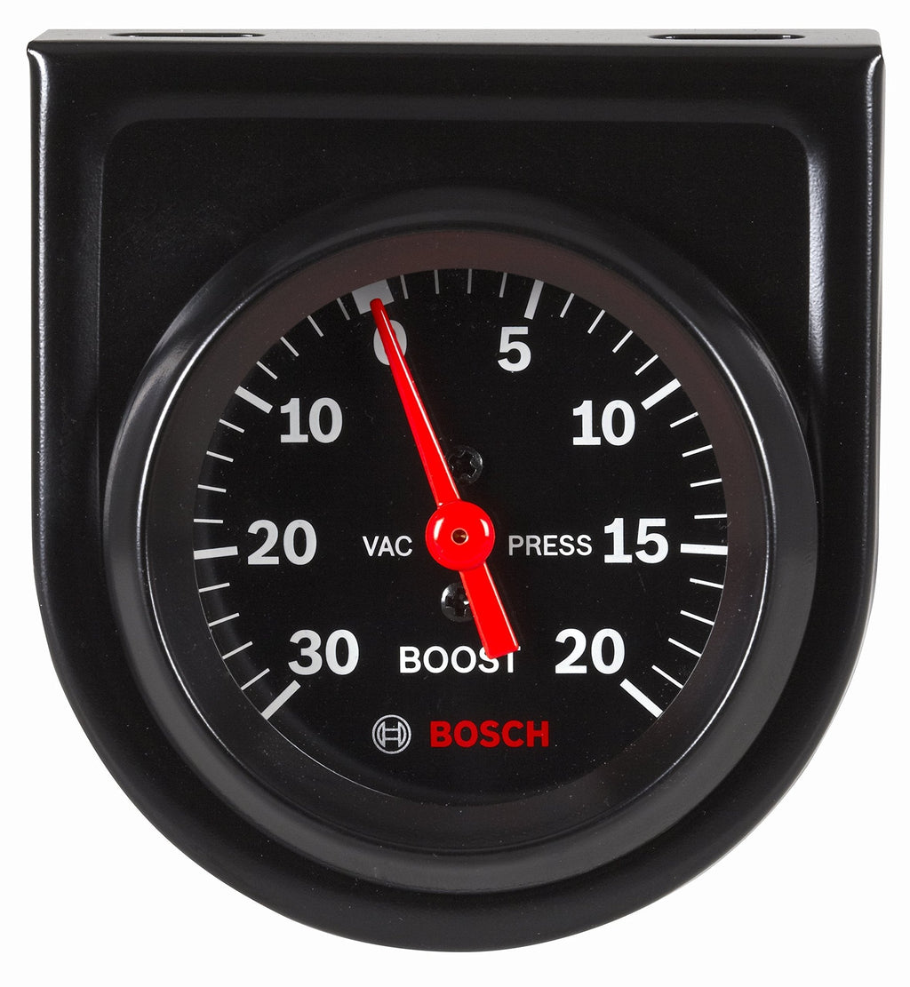  [AUSTRALIA] - Bosch SP0F000050 Style Line 2" Mechanical Vacuum/Boost Gauge (Black Dial Face, Black Bezel)