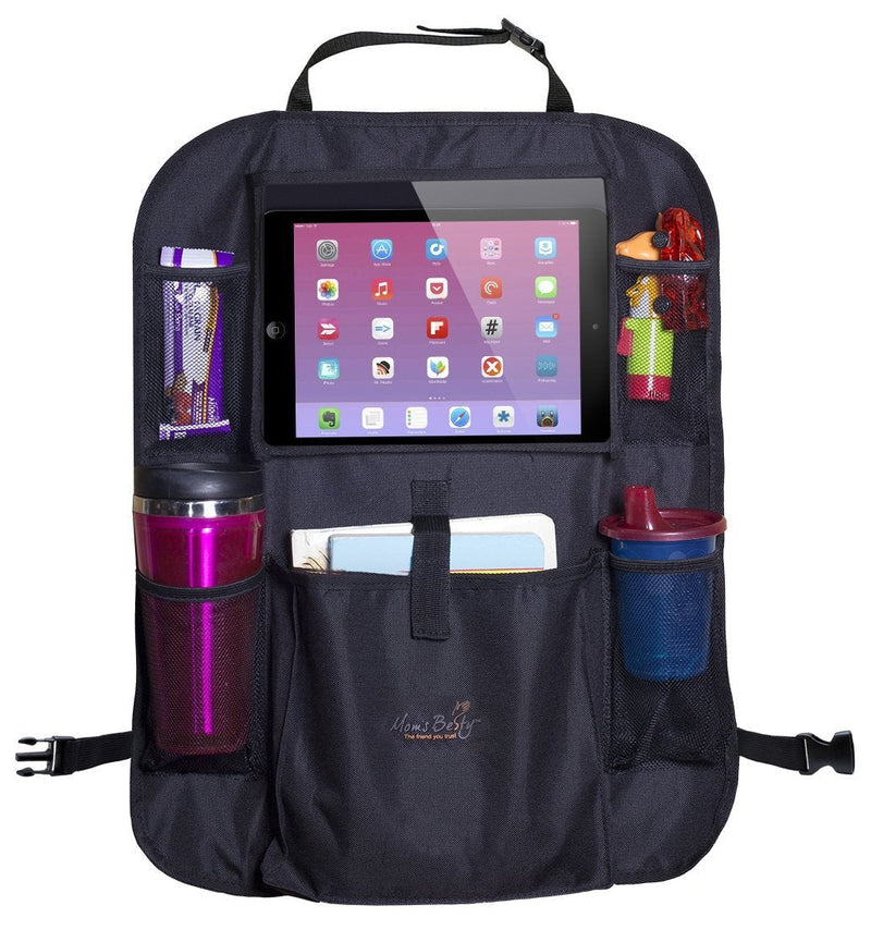  [AUSTRALIA] - Mom's Besty Car Back Seat Organizer for Kids and Toddlers - Touch Screen Tablet Holder for Android & iOS Tablets - Multipurpose Use as Auto Seat Back Protector, Kick Mat, Car Organizer