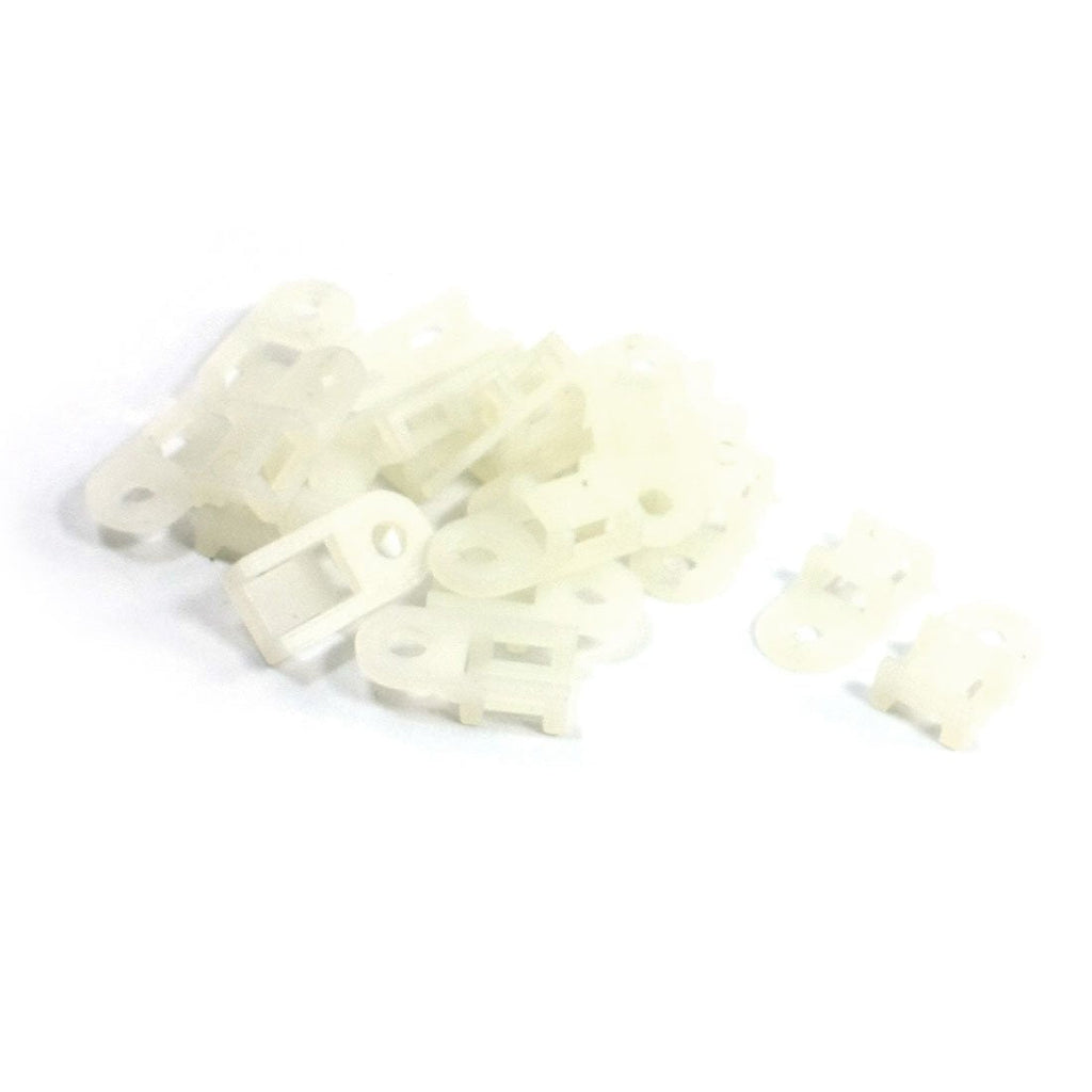  [AUSTRALIA] - Uxcell Plastic Mounting 4 Way Cable Tie Holder, 5.5mm Width, 20PCS, White