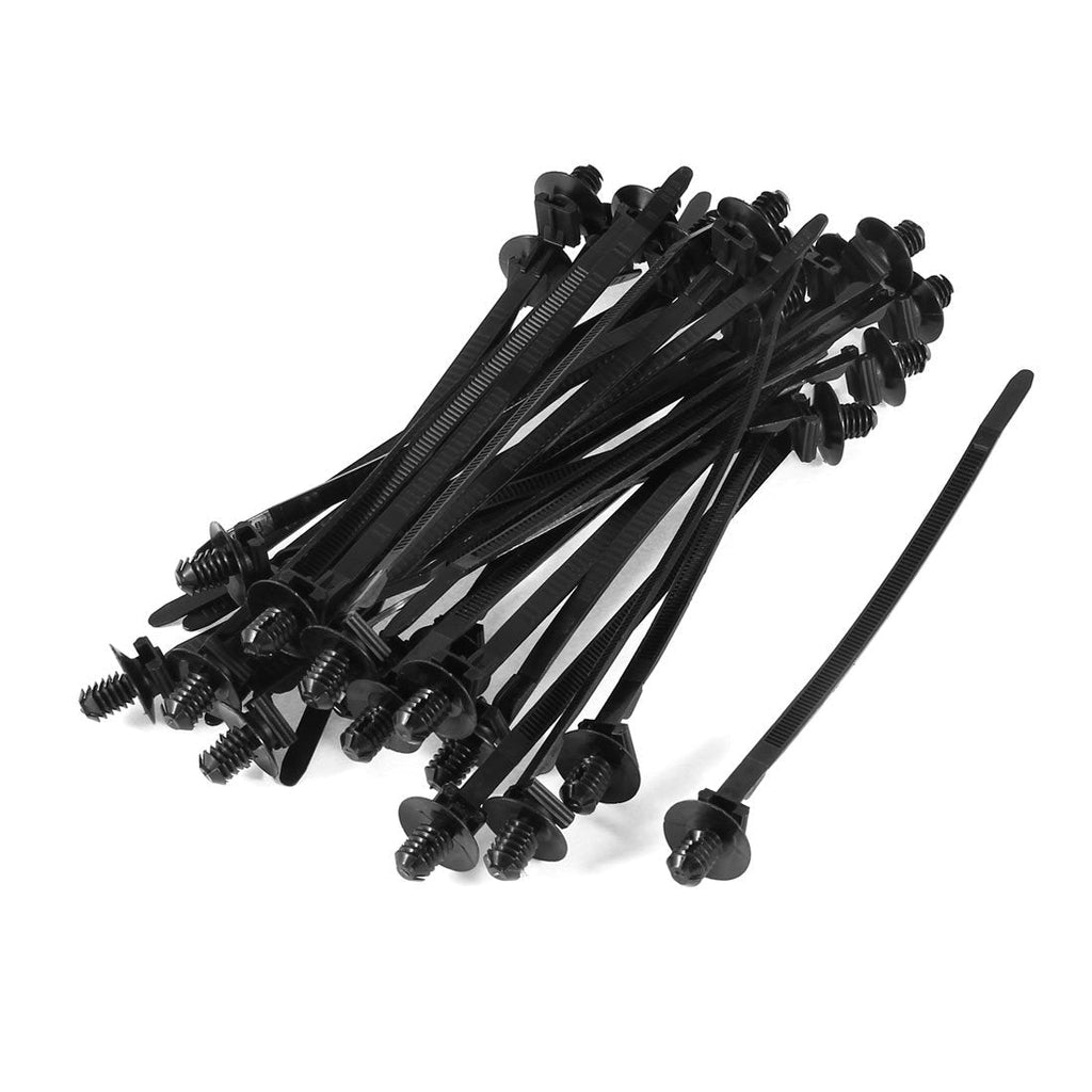  [AUSTRALIA] - uxcell Nylon Dome Push Mount Cable Zip Tie Cord, 162mm x 5mm, 30 Pcs, Black