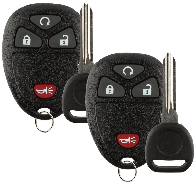  [AUSTRALIA] - Discount Keyless Pair of Replacement 4 Button Automotive Keyless Entry Remote Control Transmitters 15913421 and Replacement ID 46 Transponder Keys