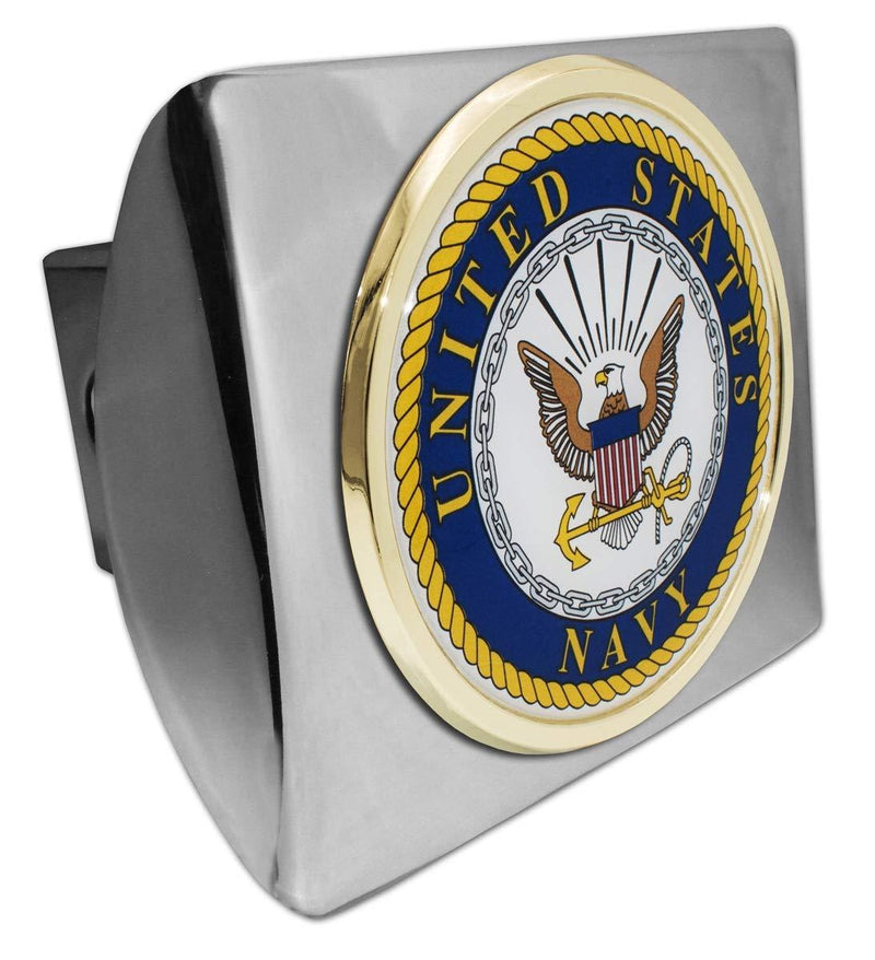 [AUSTRALIA] - US Navy METAL emblem on chrome METAL Hitch Cover