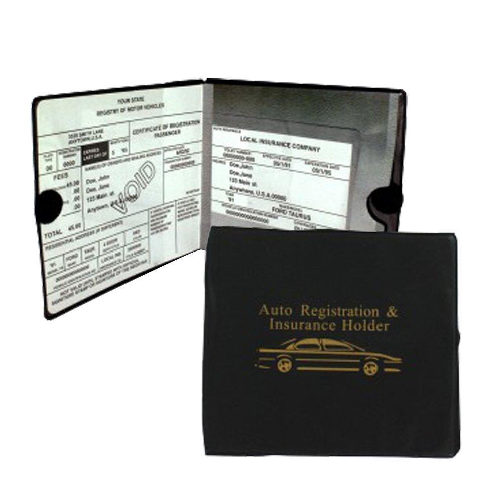  [AUSTRALIA] - Set of 4 Auto Car Registration Insurance Holder Wallet - Document Id Black Case for Car Truck Boat Original Version