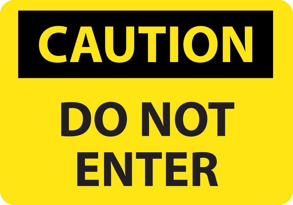 National Marker C135A Do Not Enter Caution Sign, 0.04", Aluminum, 7" x 10" - LeoForward Australia