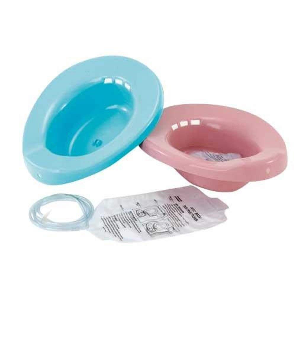 Elongated Sitz Bath for Perineal, Hemorrhoidal, Episiotomy Soak Relief - Loved by Pregnant Postpartum Women and Elderly - Rose Color, 1 Kit Standard - LeoForward Australia