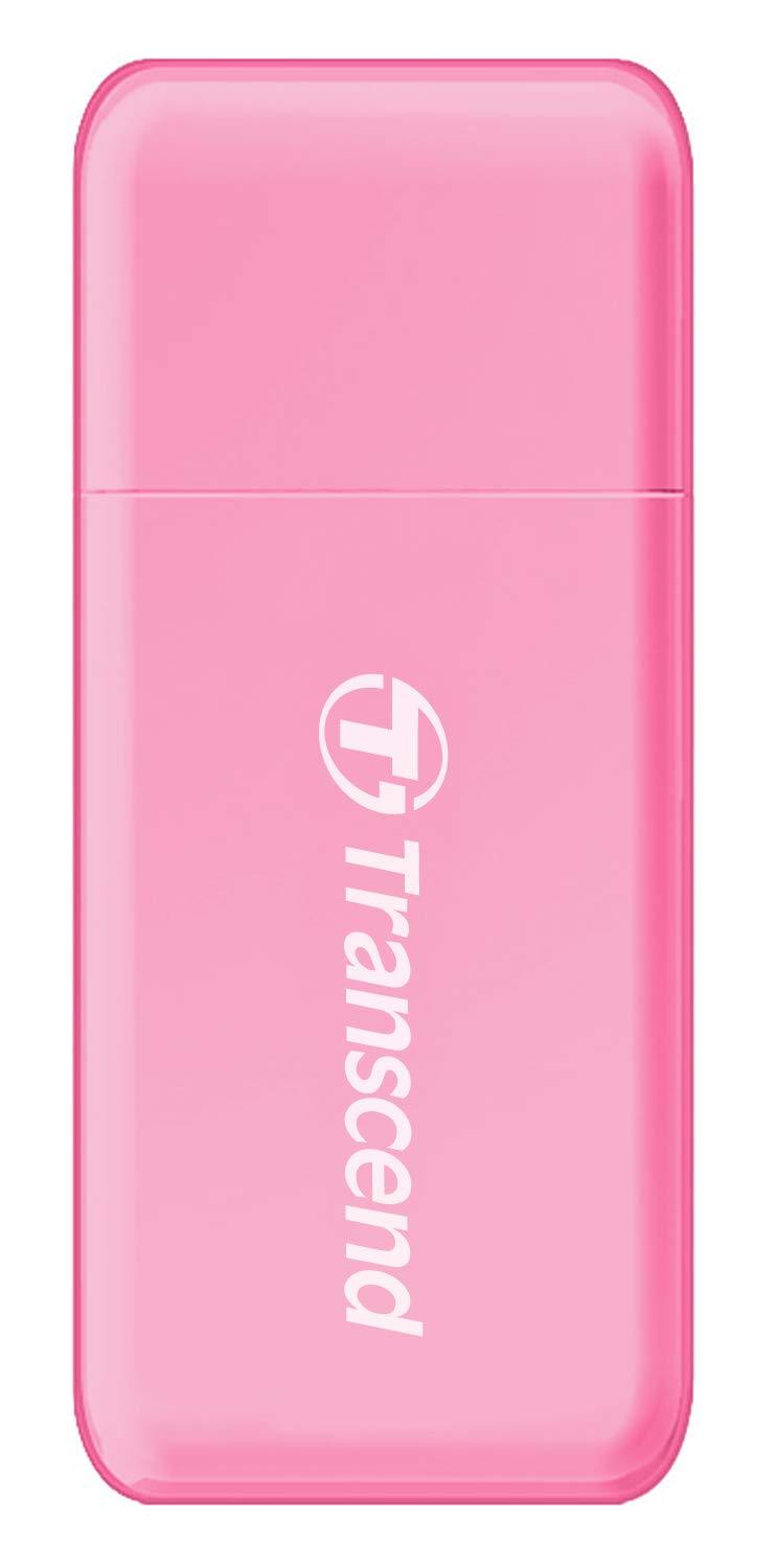  [AUSTRALIA] - Transcend USB 3.1 SDHC/SDXC/ microSDHC/SDXC Card Reader, TS-RDF5R (Pink) Pink