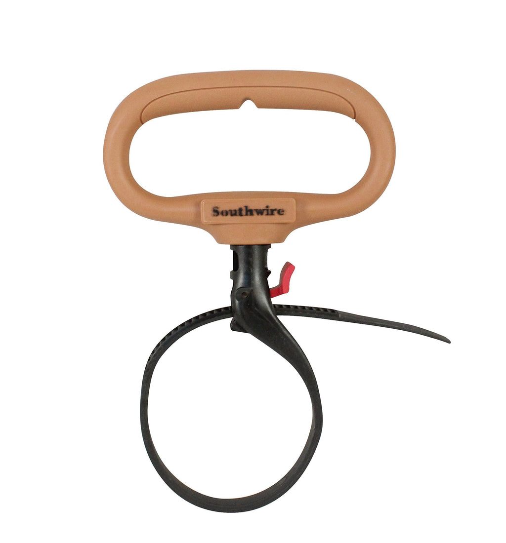  [AUSTRALIA] - Southwire CLPT03 3-Inch Adjustable Heavy Duty Clamp Tie w/ Rotating Handle, Reusable Zip Down Cable, Brown