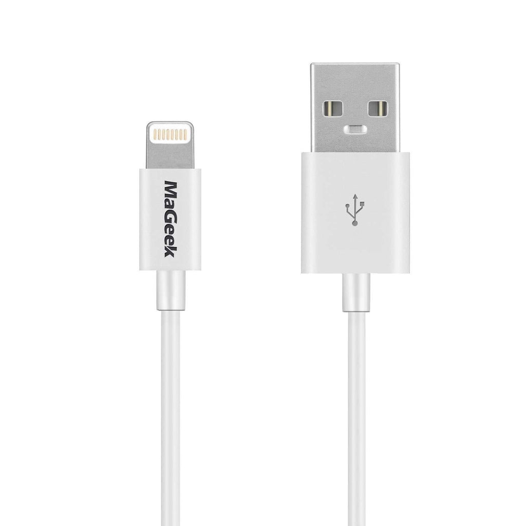 MaGeek Lightning to USB Cable, [ Apple MFi Certified] 3.3ft iPhone Charger Data Cable Charge Cord for iPhone 11/Pro SE XS Max X 8 8 Plus 7 7 Plus 6S 6 Plus 5S 5C 5, iPad Pro Air Mini,iPod Touch(White) 1pc_3.3ft_White - LeoForward Australia