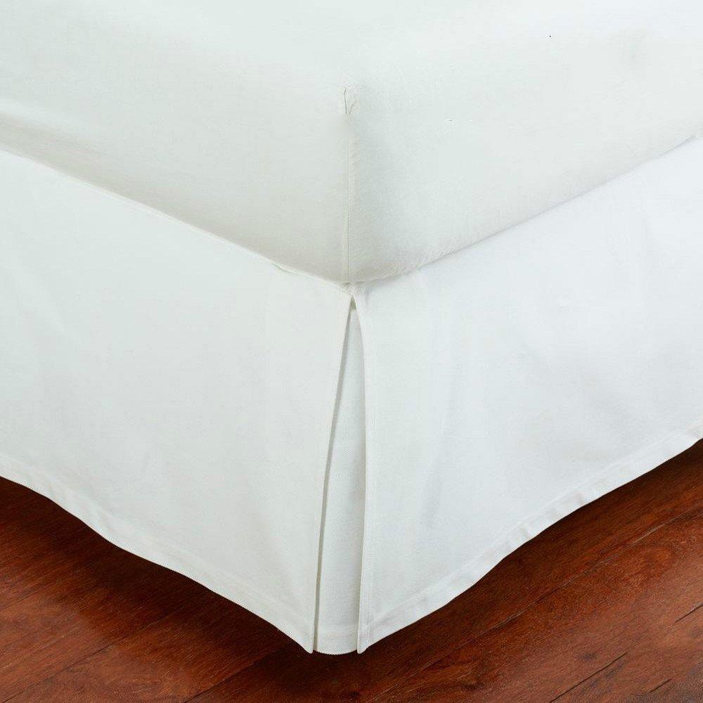  [AUSTRALIA] - Mk Collection Solid Pleated Bed Skirt (White, Full) White