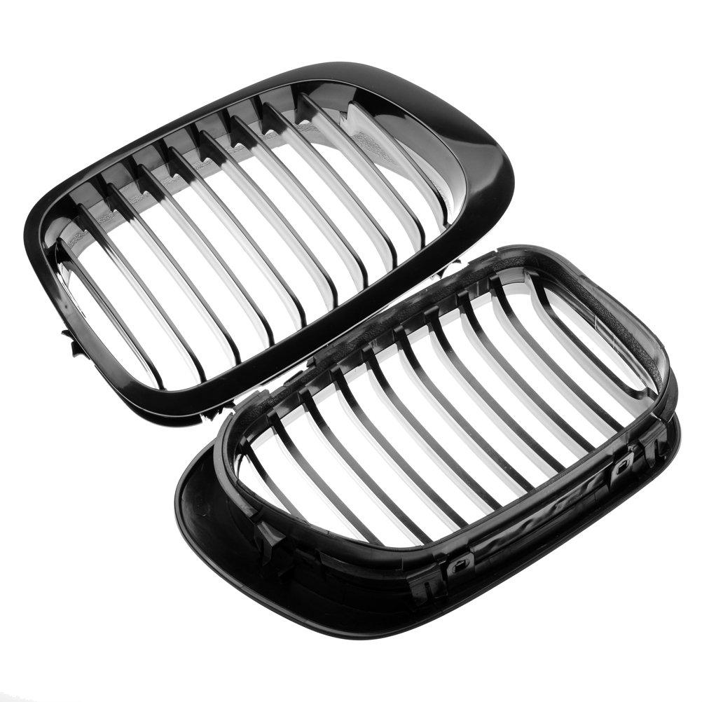 Front LH RH Sport Kidney Grille For BMW 1999-2002 E46 2-Door Coupe Cabriolet (pre-facelift models) ( Black) - LeoForward Australia