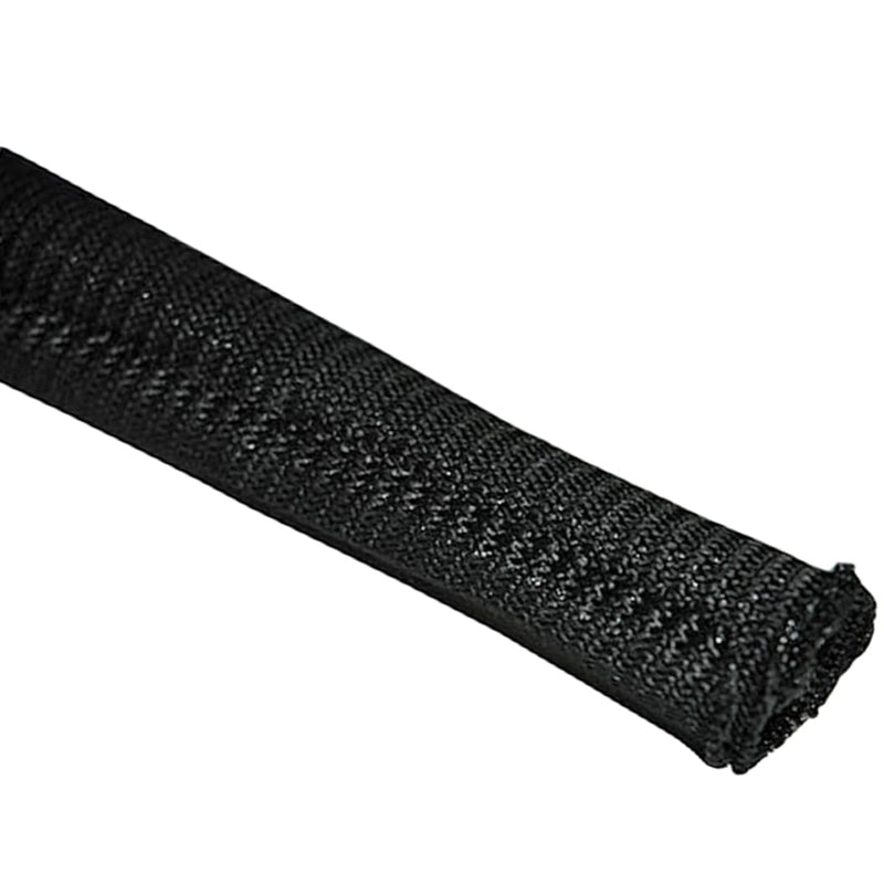  [AUSTRALIA] - Electriduct 1/4" Gator Sleeve Braided Wrap Around Sleeving Wire Protection Cable Flexible Side Entry Conduit - 10 Feet - Black 0.25 Inch - 10 Feet