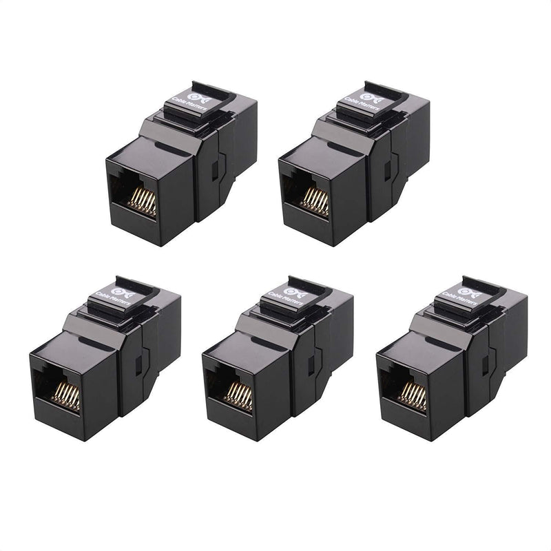 Cable Matters UL Listed 5-Pack RJ45 Keystone Jack Coupler Gender Changer in Black Blue - LeoForward Australia