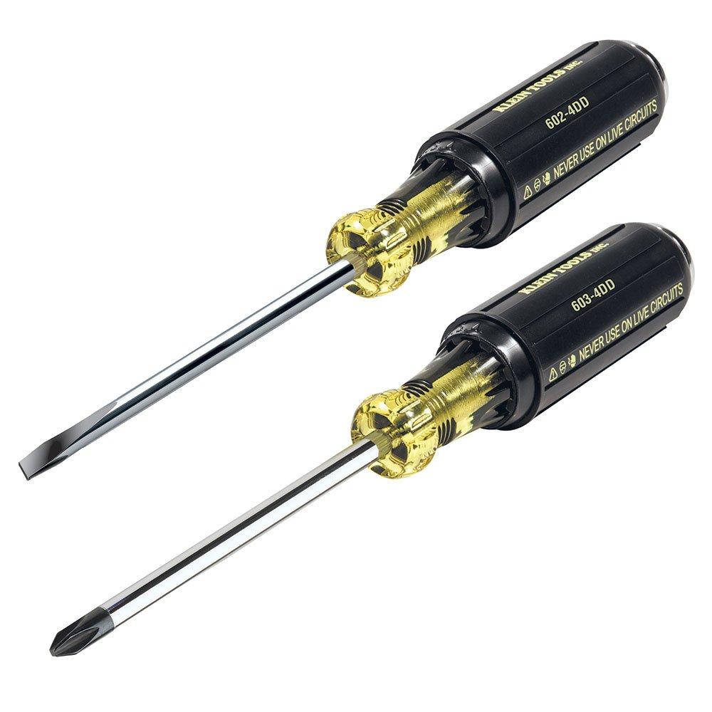  [AUSTRALIA] - Klein Tools 32008 Demolition and Phillips Screwdriver Set with Plated Metal Strike Cap and Heat Treated Blade, 2-Piece