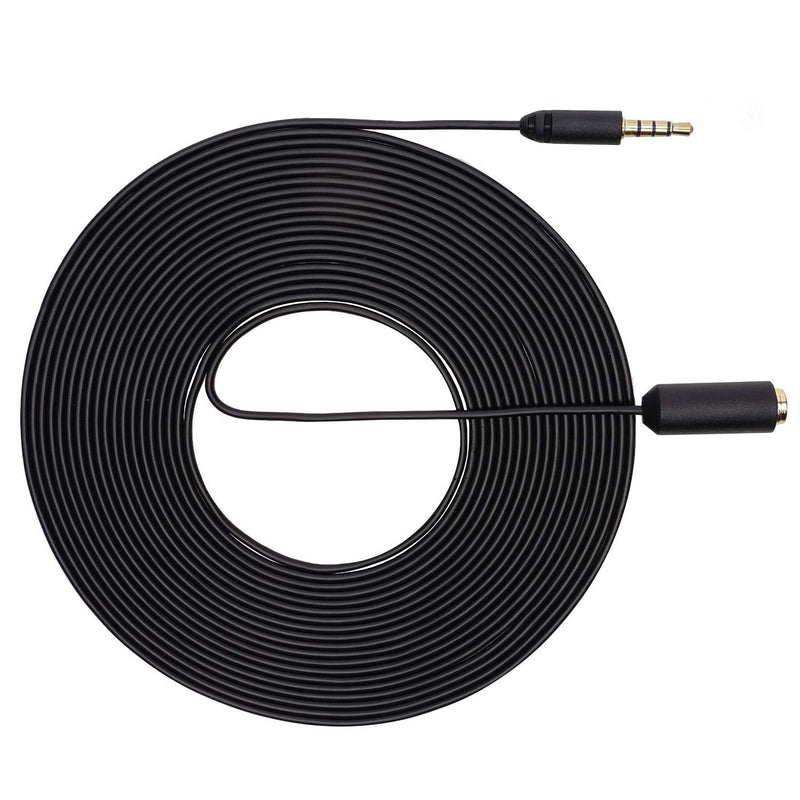  [AUSTRALIA] - Movo PM10EC6 3.5mm Extension Cord 20 Ft - Male to Female 3.5mm TRRS Headphone Extension Cable - Aux Cord for iPhone, Android - Movo Mic Cord TRRS Extension Cable for Lav Mic and HiFi Speaker Cables