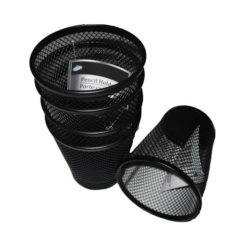 Black Wire Mesh Pencil Holder - Pack of 5 - LeoForward Australia