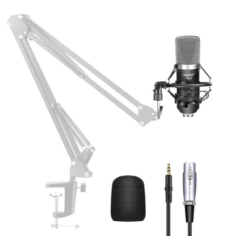  [AUSTRALIA] - Neewer NW-700 Professional Studio Broadcasting & Recording Condenser Microphone (1)NW-700 Condenser Microphone (1)Metal Microphone Shock Mount (1)Ball-type Anti-wind Foam Cap (1)Microphone Audio Cable Black