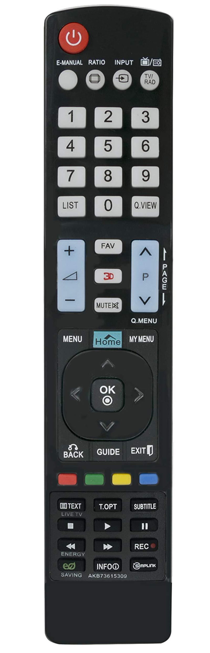 AKB73615309 Replaced Lost Remote Control fit for TV LG AKB73615309 AKB73615306 AKB73615309 32LM6200 32LM6400 32LM6410 42LM6200 42LM6410 42LM6700 42LM7600 - LeoForward Australia