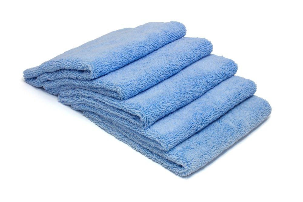  [AUSTRALIA] - Autofiber Zeroedge Detailing Towel (Pack of 5) Edgeless Microfiber Polishing, Buffing, Window, Glass, Waterless, Rinseless, Car Wash Towels (Blue) Blue