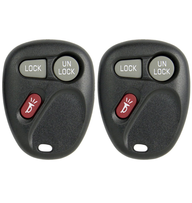  [AUSTRALIA] - Keyless2Go Keyless Entry Car Key Fob Replacement for Vehicles That Use 3 Button KOBLEAR1XT 15042968 Remote, Self-programming - 2 Pack