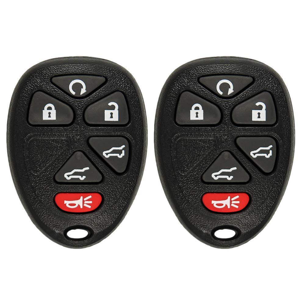 Keyless2Go Replacement for Keyless Entry Car Key Vehicles That Use 6 Button 15913427 OUC60270 Remote, Self-Programming - 2 Pack - LeoForward Australia