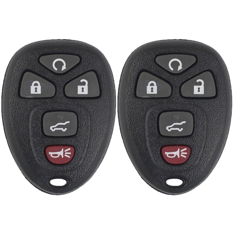  [AUSTRALIA] - Keyless2Go Keyless Entry Car Key Replacement for Vehicles That Use 5 Button 15913415 OUC60270 OUC60221, Self-programming - 2 Pack