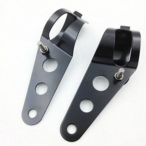  [AUSTRALIA] - XKH- Motor Side Mount Headlight Clamp Brackets Compatible with Motorcycle? 34-46mm Fork Tubes Universal [B00YB46S1G]