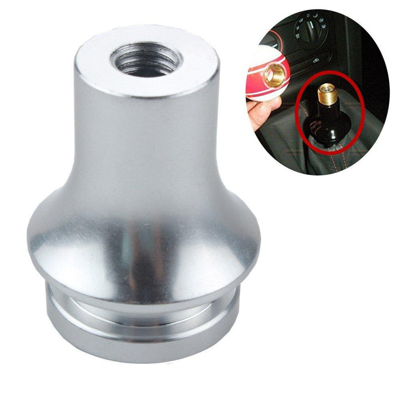  [AUSTRALIA] - Dewhel SHIFT KNOB BOOT RETAINER/ADAPTER FOR MANUAL GEAR SHIFTER LEVER 10X1.5 Color Silver