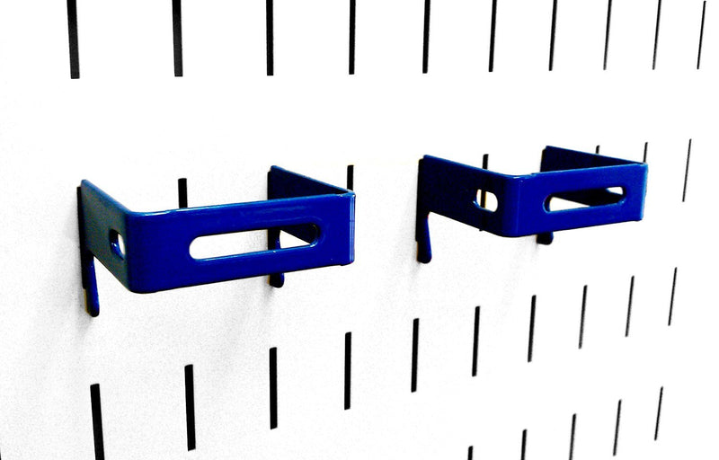 Wall Control Pegboard 2in x 2in C-Bracket Slotted Metal Pegboard Hook for Wall Control Pegboard and Slotted Tool Board – Blue - LeoForward Australia