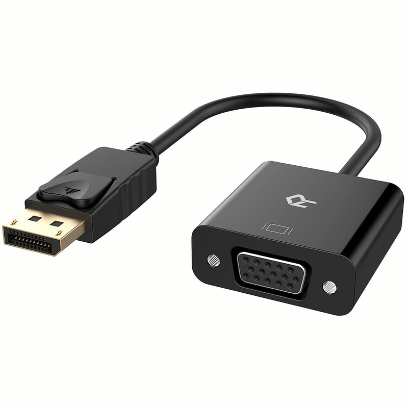 Rankie DisplayPort (DP) to VGA Adapter, Gold Plated Converter, Black - LeoForward Australia