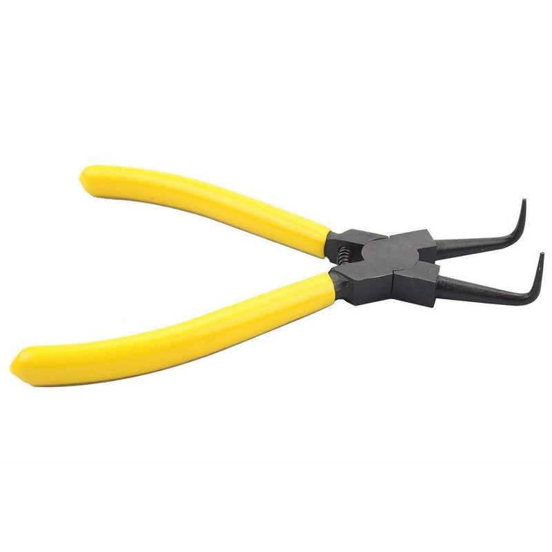  [AUSTRALIA] - GOOFIT Hand Tool 90 Degree Tip Yellow Grips Internal Bent Circlip Plier