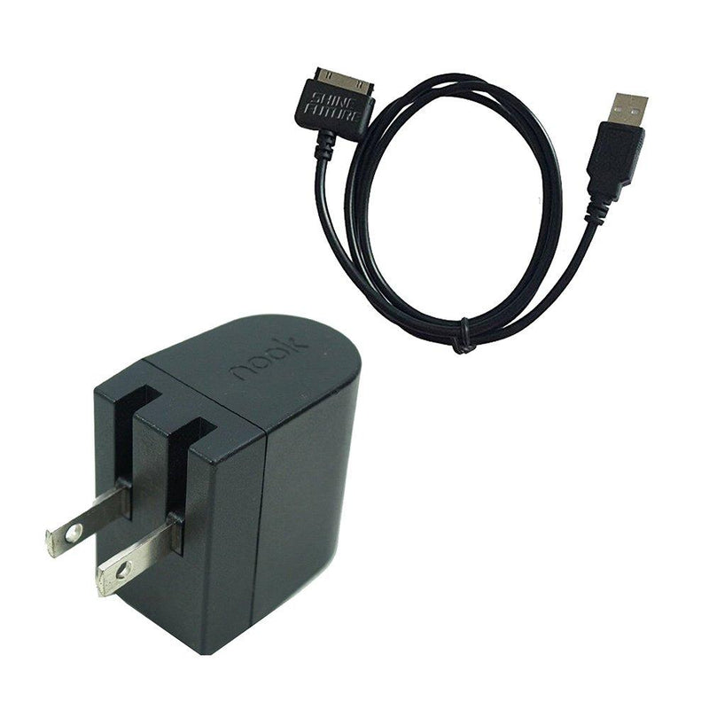  [AUSTRALIA] - Nook HD Charger Nook Tablet Charging Cable Barnes Noble Power Kit AC Wall Charger Adapter Plus USB Data Cable for Nook HD 7 Inch HD+ 9 Inch BNTV400 BNTV600
